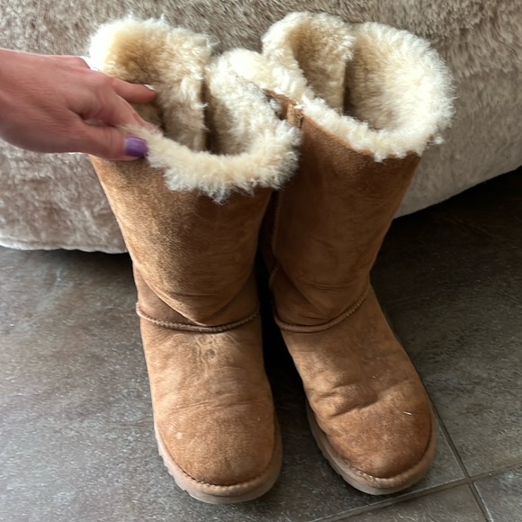 UGG Shoes - UGGS Tall brown with Bailey Bow 111